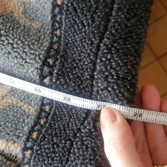 Black Diamond Vintage Fleece Full Zip Sz M Jacket with Nature Print. Made In USA - Picture 2 of 10